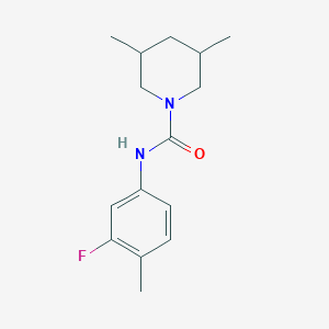 molecular formula C15H21FN2O B4284287 N-(3-fluoro-4-methylphenyl)-3,5-dimethyl-1-piperidinecarboxamide 