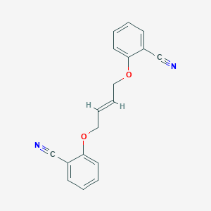 molecular formula C18H14N2O2 B428429 2-{[4-(2-Cyanophenoxy)-2-butenyl]oxy}benzonitrile 