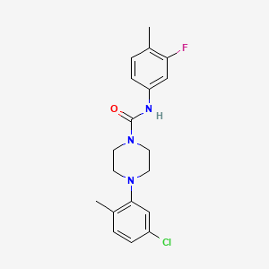 molecular formula C19H21ClFN3O B4284308 4-(5-chloro-2-methylphenyl)-N-(3-fluoro-4-methylphenyl)-1-piperazinecarboxamide 