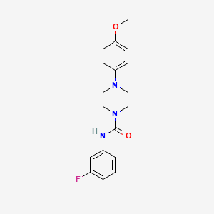 molecular formula C19H22FN3O2 B4284314 N-(3-fluoro-4-methylphenyl)-4-(4-methoxyphenyl)-1-piperazinecarboxamide 