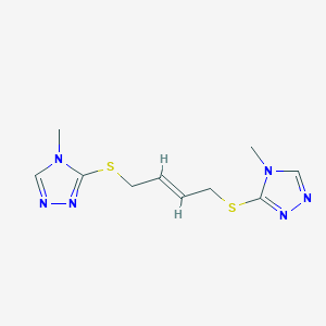 4-methyl-3-({4-[(4-methyl-4H-1,2,4-triazol-3-yl)sulfanyl]-2-butenyl}sulfanyl)-4H-1,2,4-triazole