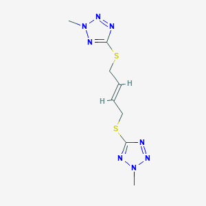 2-methyl-5-({4-[(2-methyl-2H-tetraazol-5-yl)sulfanyl]-2-butenyl}sulfanyl)-2H-tetraazole