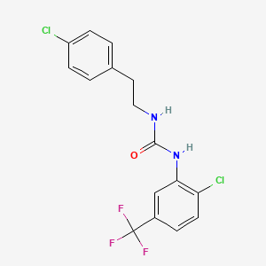molecular formula C16H13Cl2F3N2O B4284344 N-[2-(4-chlorophenyl)ethyl]-N'-[2-chloro-5-(trifluoromethyl)phenyl]urea 