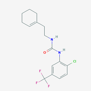 molecular formula C16H18ClF3N2O B4284349 N-[2-chloro-5-(trifluoromethyl)phenyl]-N'-[2-(1-cyclohexen-1-yl)ethyl]urea 