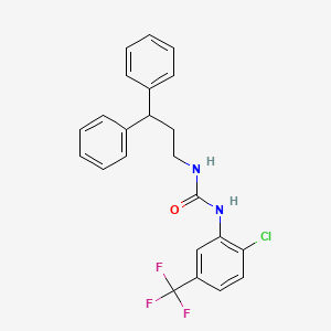 molecular formula C23H20ClF3N2O B4284355 N-[2-chloro-5-(trifluoromethyl)phenyl]-N'-(3,3-diphenylpropyl)urea 