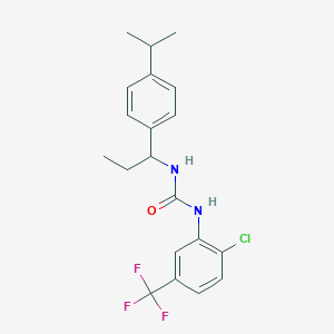 molecular formula C20H22ClF3N2O B4284378 N-[2-chloro-5-(trifluoromethyl)phenyl]-N'-[1-(4-isopropylphenyl)propyl]urea 