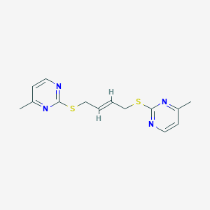 molecular formula C14H16N4S2 B428438 1,4-Bis(4-methylpyrimidine-2-ylthio)-2-butene 