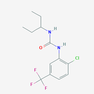 molecular formula C13H16ClF3N2O B4284382 N-[2-chloro-5-(trifluoromethyl)phenyl]-N'-(1-ethylpropyl)urea 