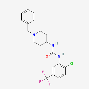 1-(1-Benzylpiperidin-4-yl)-3-[2-chloro-5-(trifluoromethyl)phenyl]urea