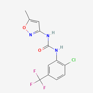 molecular formula C12H9ClF3N3O2 B4284404 N-[2-chloro-5-(trifluoromethyl)phenyl]-N'-(5-methyl-3-isoxazolyl)urea 