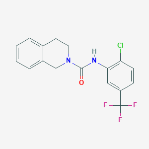 molecular formula C17H14ClF3N2O B4284408 N-[2-chloro-5-(trifluoromethyl)phenyl]-3,4-dihydro-2(1H)-isoquinolinecarboxamide 