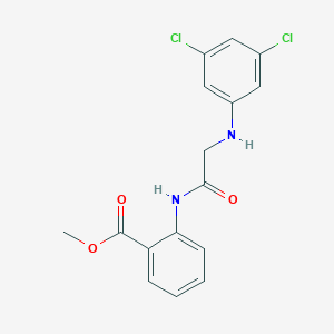molecular formula C16H14Cl2N2O3 B428441 Methyl 2-{[(3,5-dichloroanilino)acetyl]amino}benzoate 