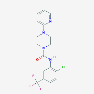 N-[2-chloro-5-(trifluoromethyl)phenyl]-4-(pyridin-2-yl)piperazine-1-carboxamide