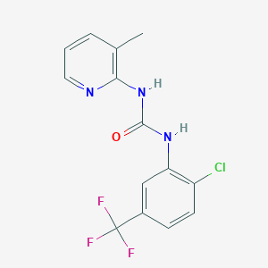 molecular formula C14H11ClF3N3O B4284427 N-[2-chloro-5-(trifluoromethyl)phenyl]-N'-(3-methyl-2-pyridinyl)urea 