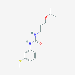 molecular formula C14H22N2O2S B4284428 N-(3-isopropoxypropyl)-N'-[3-(methylthio)phenyl]urea 
