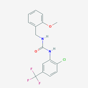 molecular formula C16H14ClF3N2O2 B4284445 N-[2-chloro-5-(trifluoromethyl)phenyl]-N'-(2-methoxybenzyl)urea 