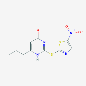 2-[(5-nitro-1,3-thiazol-2-yl)sulfanyl]-6-propyl-1H-pyrimidin-4-one