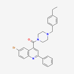 molecular formula C29H28BrN3O B4284469 6-bromo-4-{[4-(4-ethylbenzyl)-1-piperazinyl]carbonyl}-2-phenylquinoline 