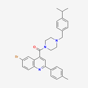 molecular formula C31H32BrN3O B4284470 6-bromo-4-{[4-(4-isopropylbenzyl)-1-piperazinyl]carbonyl}-2-(4-methylphenyl)quinoline 