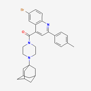molecular formula C31H34BrN3O B4284478 4-{[4-(1-adamantyl)-1-piperazinyl]carbonyl}-6-bromo-2-(4-methylphenyl)quinoline 