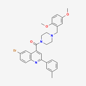 molecular formula C30H30BrN3O3 B4284479 6-bromo-4-{[4-(2,5-dimethoxybenzyl)-1-piperazinyl]carbonyl}-2-(3-methylphenyl)quinoline 