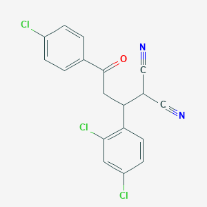 2-[3-(4-Chlorophenyl)-1-(2,4-dichlorophenyl)-3-oxopropyl]malononitrile