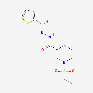 molecular formula C13H19N3O3S2 B4284494 1-(ethylsulfonyl)-N'-(2-thienylmethylene)-3-piperidinecarbohydrazide 