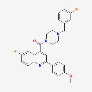 molecular formula C28H25Br2N3O2 B4284502 6-bromo-4-{[4-(3-bromobenzyl)-1-piperazinyl]carbonyl}-2-(4-methoxyphenyl)quinoline 