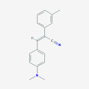molecular formula C18H18N2 B428451 3-(4-(Dimethylamino)phenyl)-2-(3-methylphenyl)acrylonitrile 