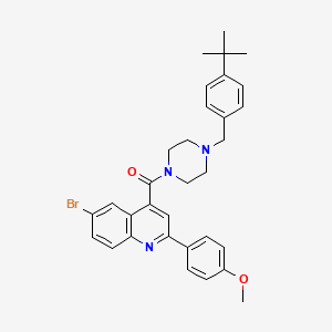 molecular formula C32H34BrN3O2 B4284513 6-bromo-4-{[4-(4-tert-butylbenzyl)-1-piperazinyl]carbonyl}-2-(4-methoxyphenyl)quinoline 