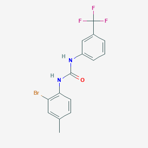 molecular formula C15H12BrF3N2O B4284515 N-(2-bromo-4-methylphenyl)-N'-[3-(trifluoromethyl)phenyl]urea 