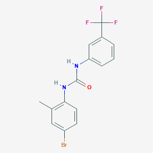 molecular formula C15H12BrF3N2O B4284523 N-(4-bromo-2-methylphenyl)-N'-[3-(trifluoromethyl)phenyl]urea 