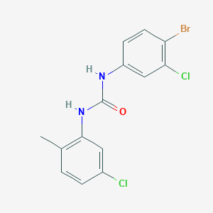 molecular formula C14H11BrCl2N2O B4284528 N-(4-bromo-3-chlorophenyl)-N'-(5-chloro-2-methylphenyl)urea 