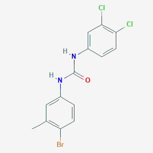 molecular formula C14H11BrCl2N2O B4284531 N-(4-bromo-3-methylphenyl)-N'-(3,4-dichlorophenyl)urea 