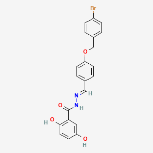 molecular formula C21H17BrN2O4 B4284554 N'-{4-[(4-bromobenzyl)oxy]benzylidene}-2,5-dihydroxybenzohydrazide 