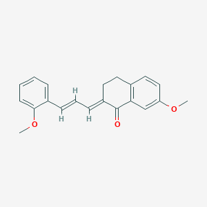 molecular formula C21H20O3 B428457 7-methoxy-2-[3-(2-methoxyphenyl)-2-propenylidene]-3,4-dihydro-1(2H)-naphthalenone 