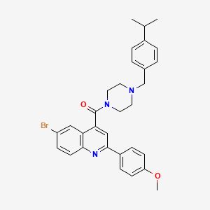 molecular formula C31H32BrN3O2 B4284579 6-bromo-4-{[4-(4-isopropylbenzyl)-1-piperazinyl]carbonyl}-2-(4-methoxyphenyl)quinoline 
