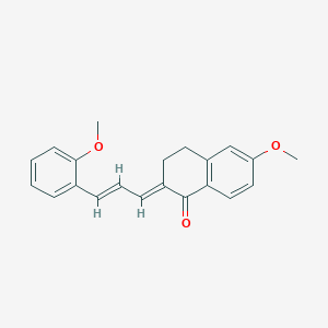 molecular formula C21H20O3 B428459 6-methoxy-2-[3-(2-methoxyphenyl)-2-propenylidene]-3,4-dihydro-1(2H)-naphthalenone 