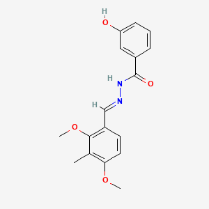molecular formula C17H18N2O4 B4284611 N'-(2,4-dimethoxy-3-methylbenzylidene)-3-hydroxybenzohydrazide 