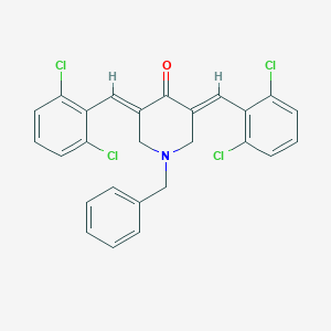 molecular formula C26H19Cl4NO B428466 1-Benzyl-3,5-bis(2,6-dichlorobenzylidene)-4-piperidinone 