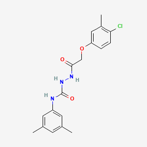 molecular formula C18H20ClN3O3 B4284665 2-[(4-chloro-3-methylphenoxy)acetyl]-N-(3,5-dimethylphenyl)hydrazinecarboxamide 