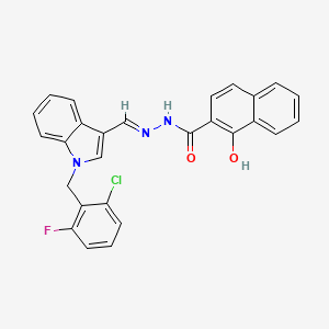 molecular formula C27H19ClFN3O2 B4284668 N'-{[1-(2-chloro-6-fluorobenzyl)-1H-indol-3-yl]methylene}-1-hydroxy-2-naphthohydrazide 