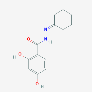 molecular formula C14H18N2O3 B4284680 2,4-dihydroxy-N'-(2-methylcyclohexylidene)benzohydrazide 