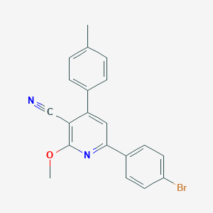 molecular formula C20H15BrN2O B428469 6-(4-Bromophenyl)-2-methoxy-4-(4-methylphenyl)pyridine-3-carbonitrile 