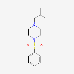 molecular formula C14H22N2O2S B4284697 1-isobutyl-4-(phenylsulfonyl)piperazine 