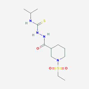 molecular formula C12H24N4O3S2 B4284714 2-{[1-(ethylsulfonyl)-3-piperidinyl]carbonyl}-N-isopropylhydrazinecarbothioamide 