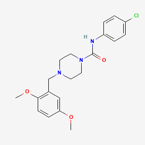 molecular formula C20H24ClN3O3 B4284719 N-(4-chlorophenyl)-4-(2,5-dimethoxybenzyl)-1-piperazinecarboxamide 