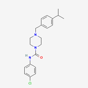 molecular formula C21H26ClN3O B4284724 N-(4-chlorophenyl)-4-(4-isopropylbenzyl)-1-piperazinecarboxamide 