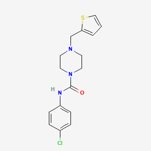 molecular formula C16H18ClN3OS B4284737 N-(4-chlorophenyl)-4-(2-thienylmethyl)-1-piperazinecarboxamide 