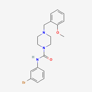 molecular formula C19H22BrN3O2 B4284747 N-(3-bromophenyl)-4-(2-methoxybenzyl)-1-piperazinecarboxamide 